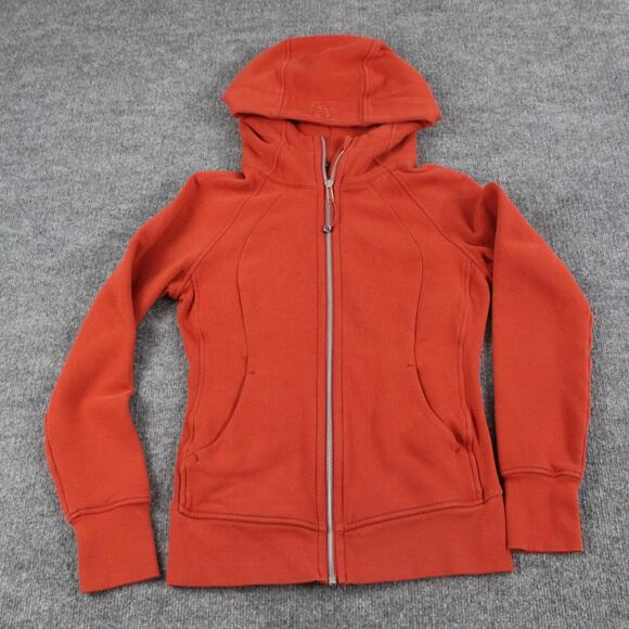 lululemon athletica Tops - Lululemon Hoodie Womens 4 Scuba Full Zip Fleece Sweatshirt Orange Casual Gym